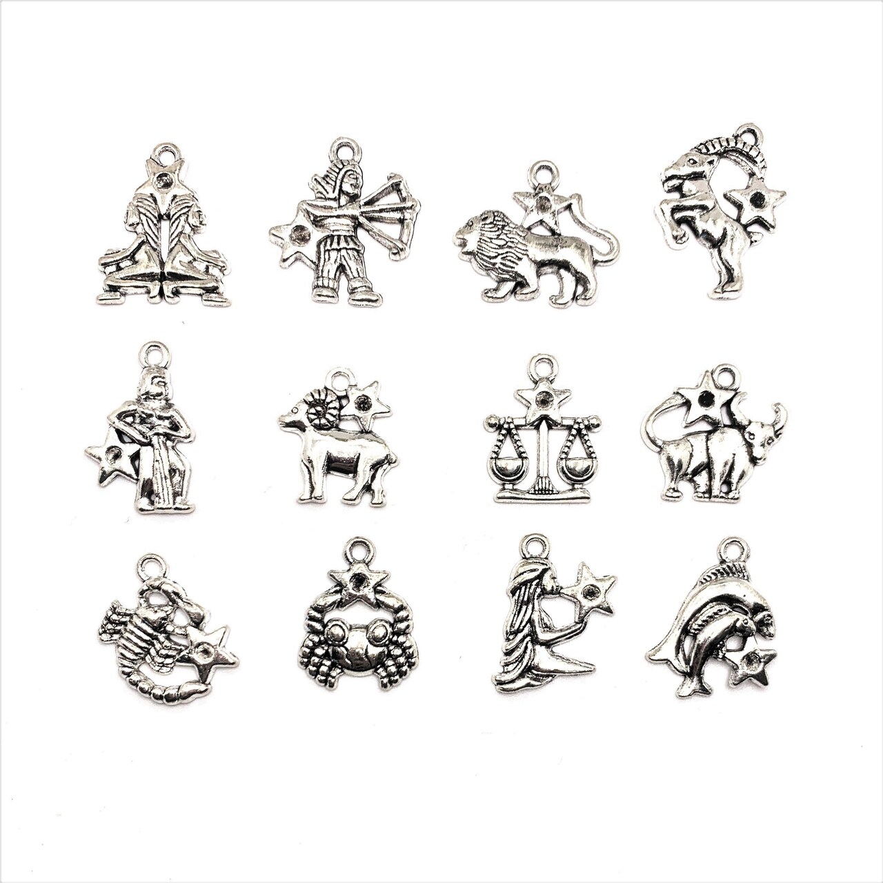 Antique Silver Zodiac/Astrology Character Astrology Sign Charms